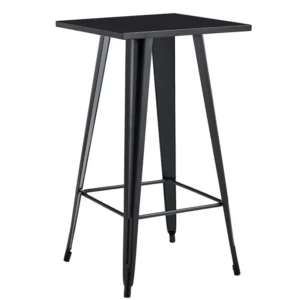 mobiliario-contract-mesa tol ek limited alta acero negra 60x60 cms